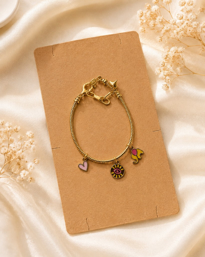 Anti-Tarnish Gold Charm Bracelet