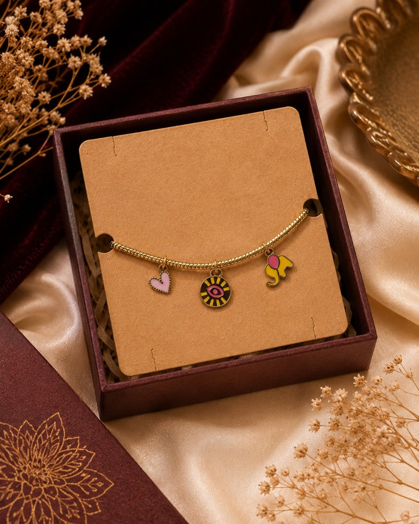 Anti-Tarnish Gold Charm Bracelet