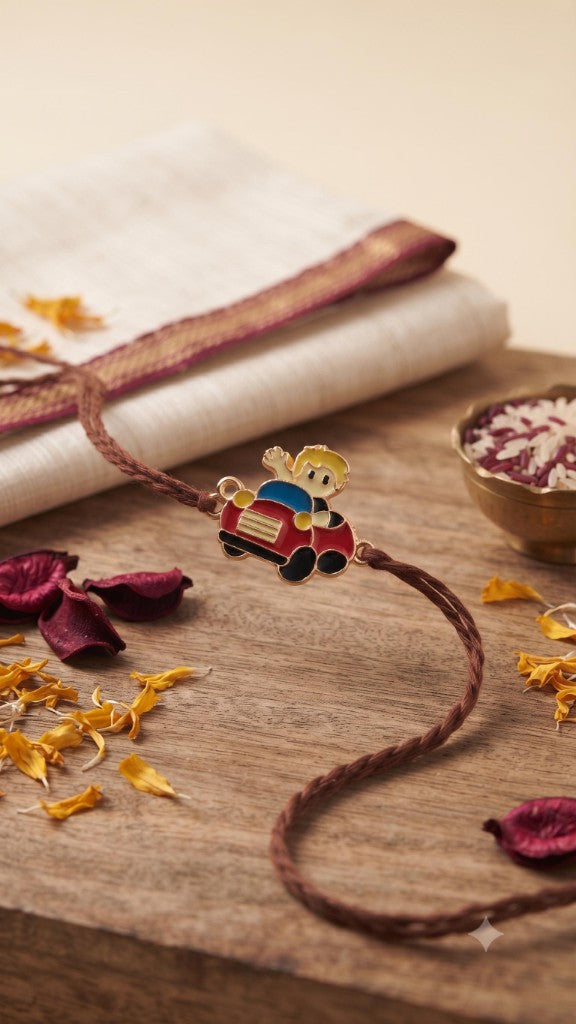 Boy Red Car Kids Rakhi