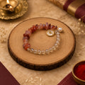 Carnelian Crystal Dolphin Charm Bracelet
