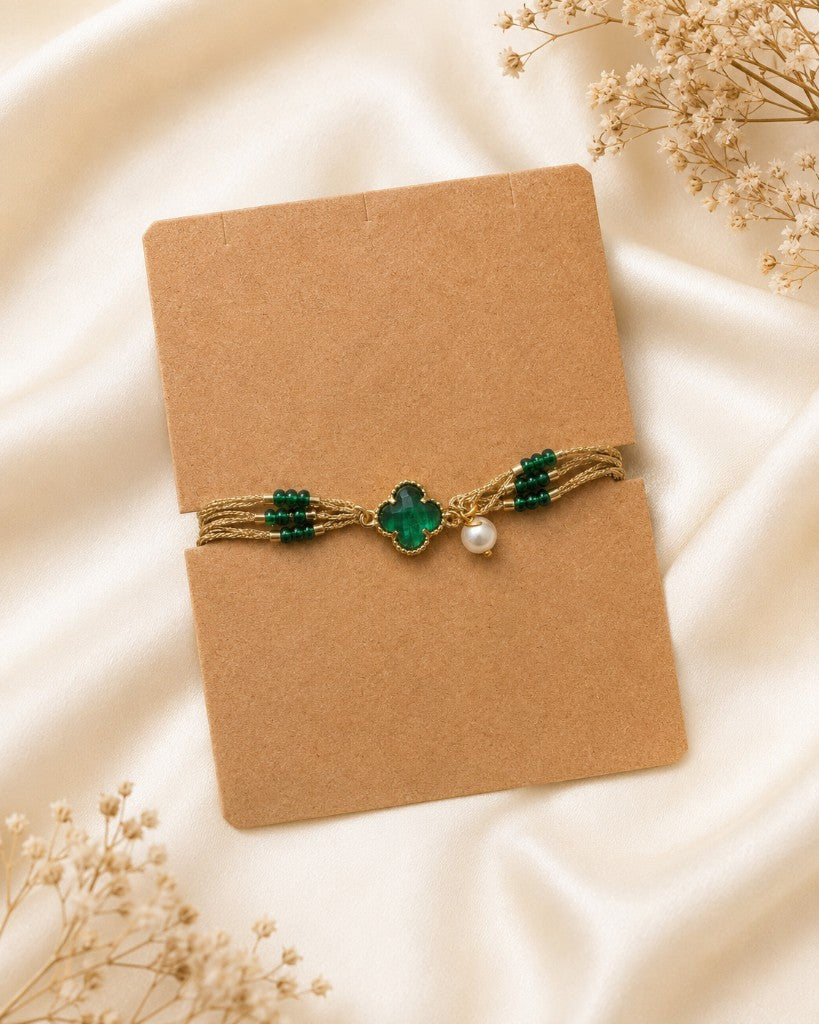 Emerald Clover Bhabhi Lumba Rakhi