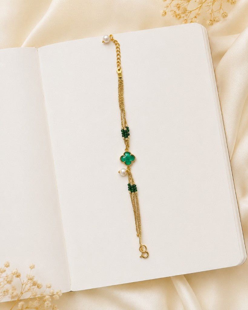 Emerald Clover Bhabhi Lumba Rakhi