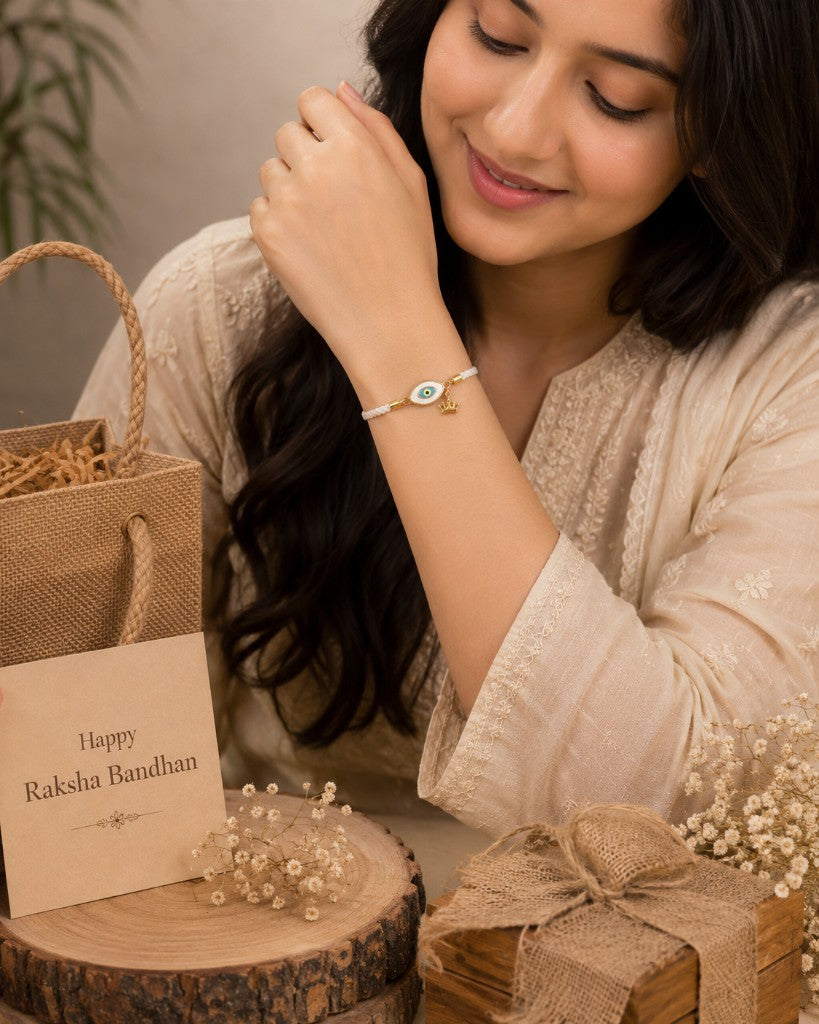 Evil Eye Crown Bhabhi Rakhi