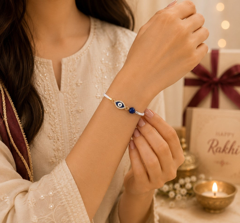Evil Eye Crystal Bhai Rakhi