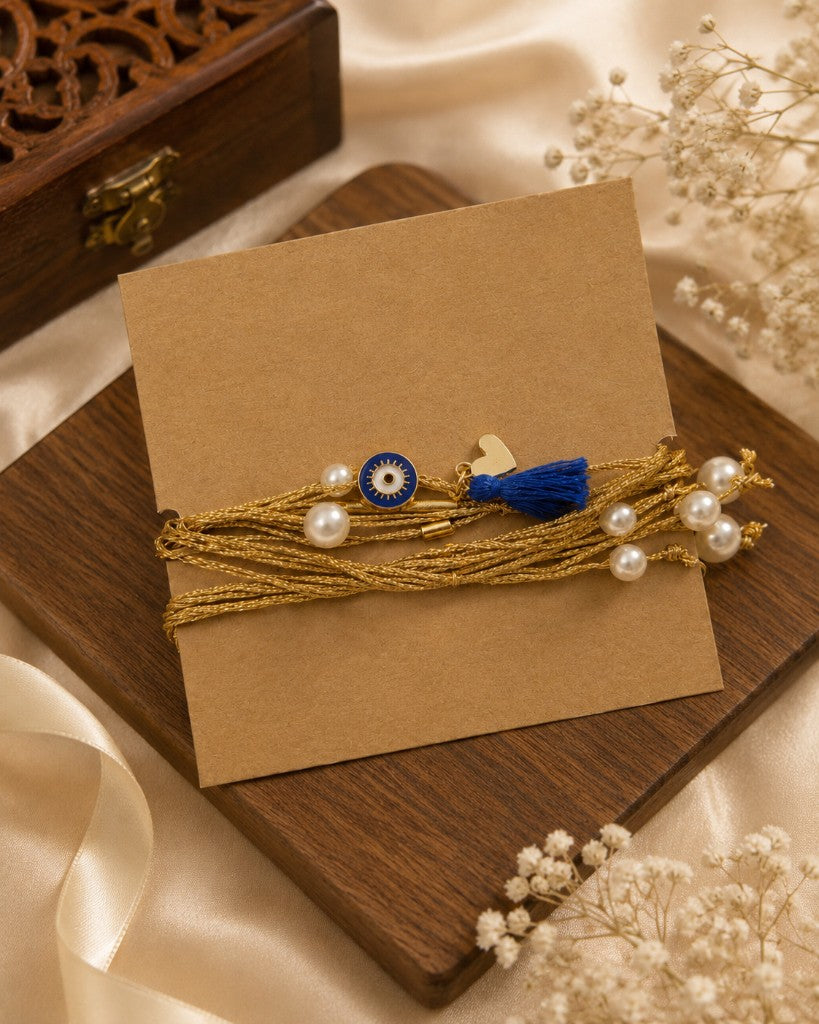Evil Eye Gold Thread Bhabhi Lumba