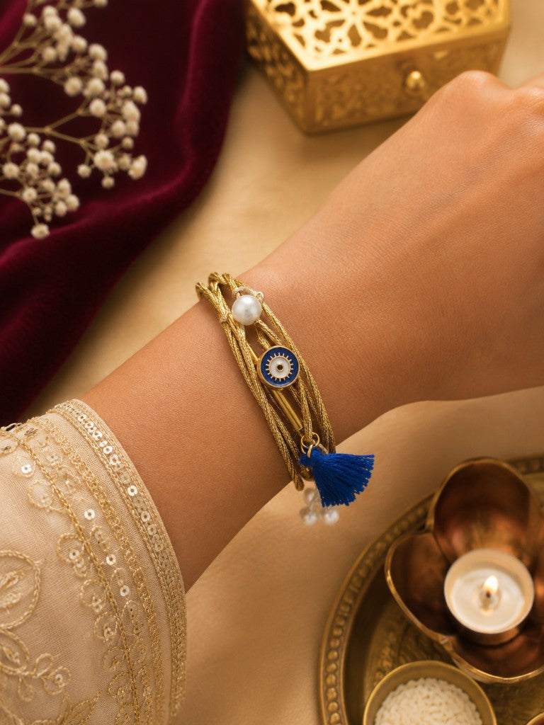 Evil Eye Gold Thread Bhabhi Lumba