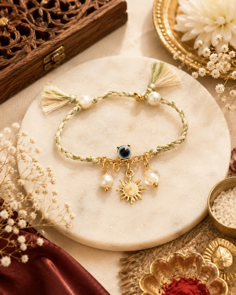 Evil Eye Sunburst Bhabhi Lumba Rakhi