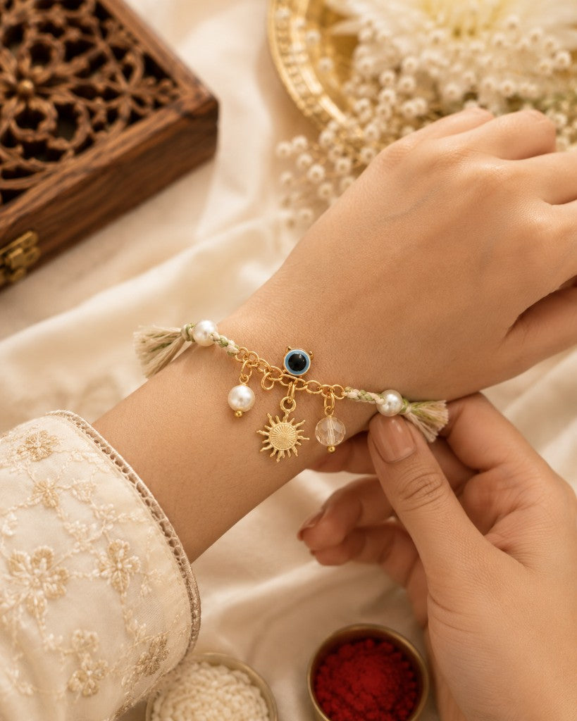 Evil Eye Sunburst Bhabhi Lumba Rakhi