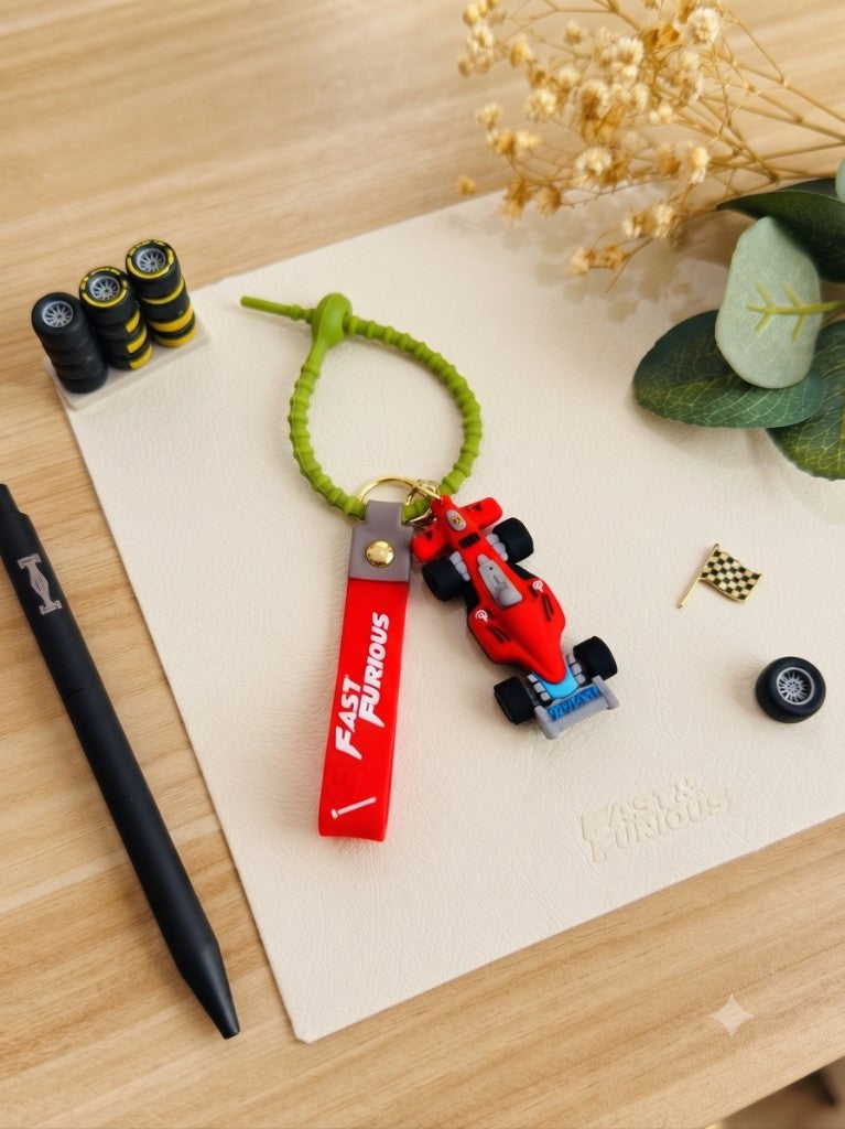F1 Racing Car Kids Rakhi with Fast & Furious Keychain