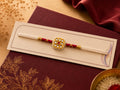 Maroon Square Kundan Bhabhi Rakhi