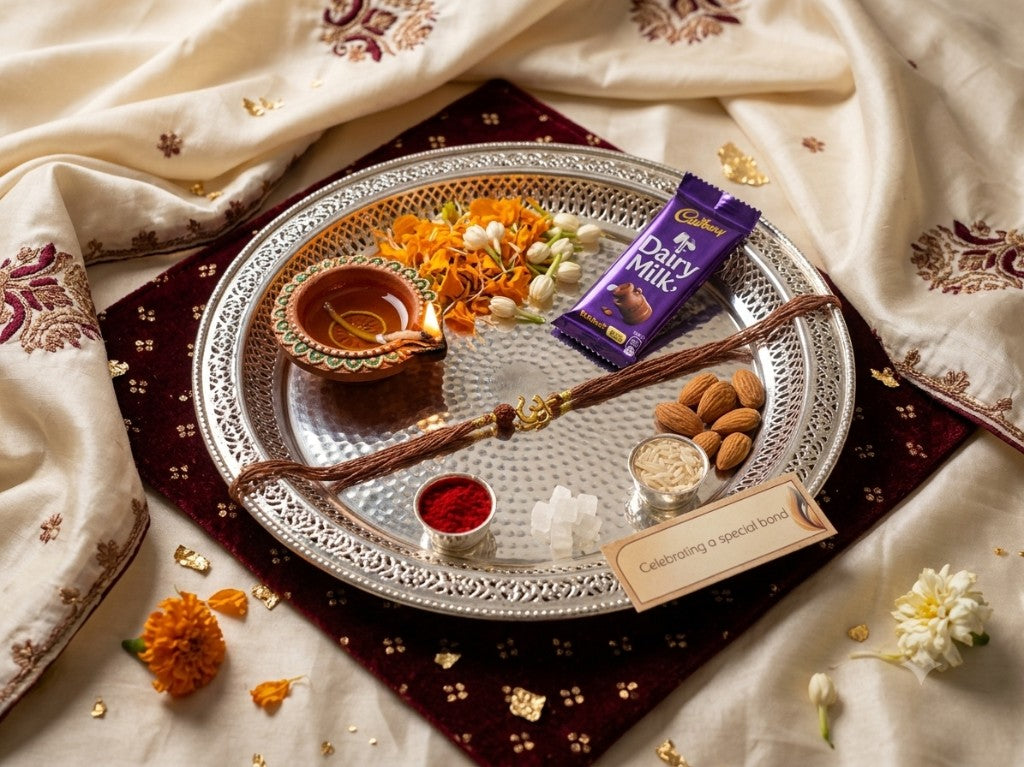 Om Rudraksha Brown Bhai Rakhi
