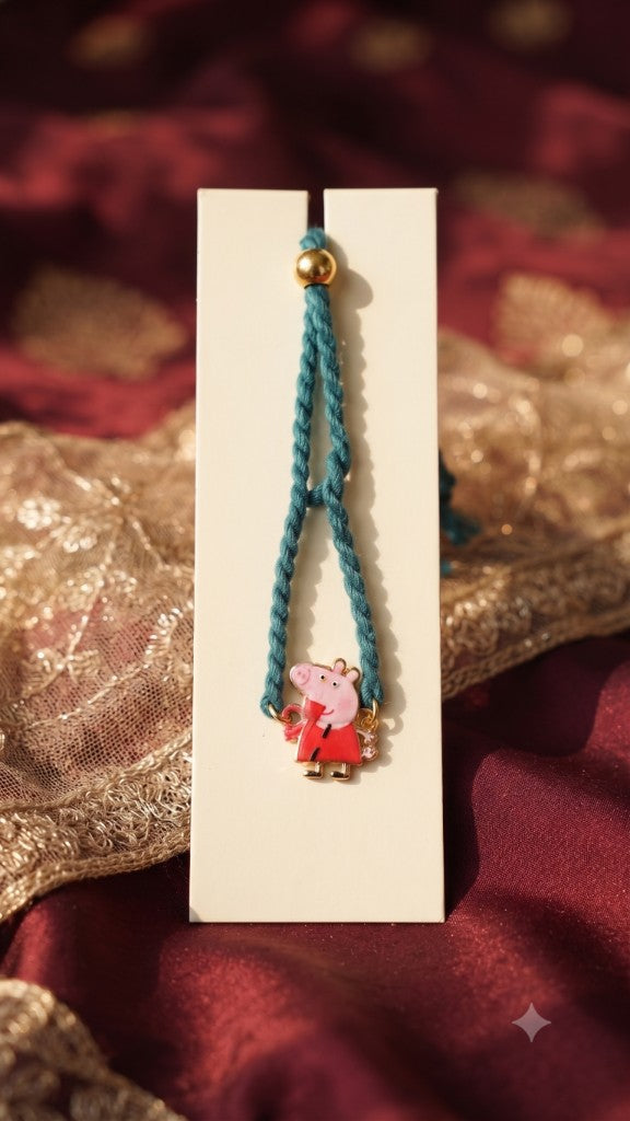 Peppa Pig Teal Kids Rakhi