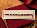 Purple Gold Braided Evil Eye Bhai Rakhi