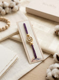 Purple Kundan Pearl Bhai Rakhi