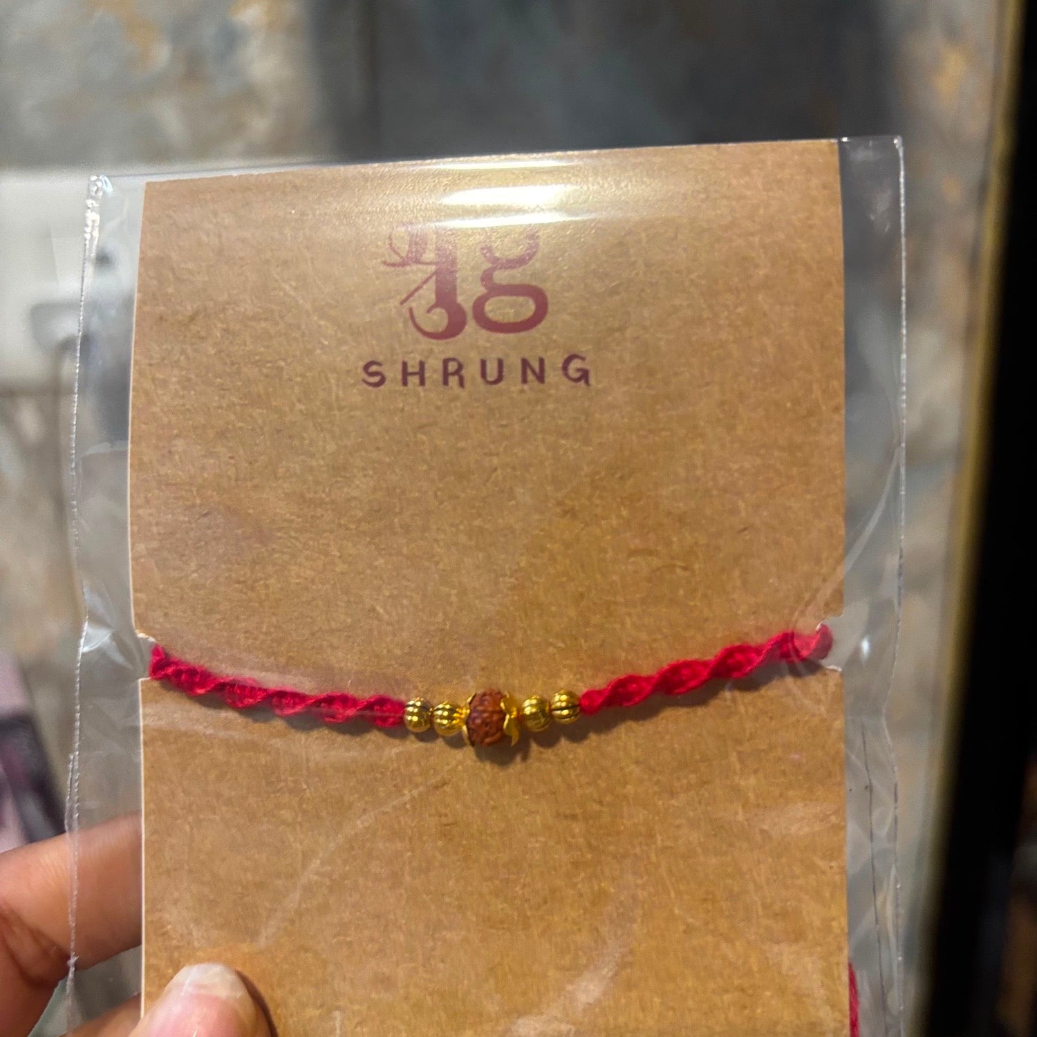 Rudraksha Red Beaded Bhai Rakhi