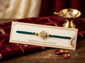 Teal Kundan Pearl Bhai Rakhi